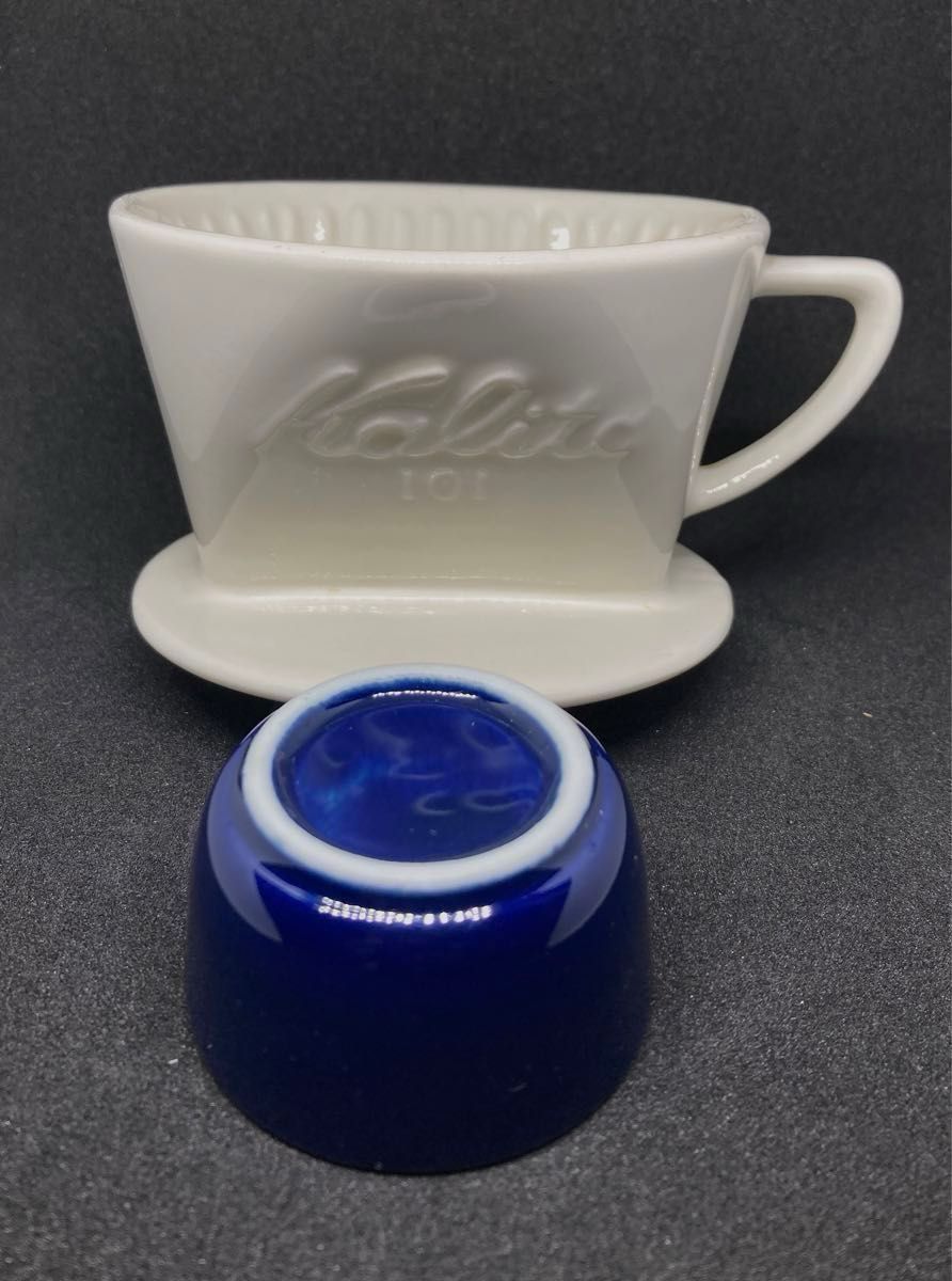 カリタ Kalita コーヒー ドリッパー 陶器製 1~2人用 ホワイト 101 ／ マキシム MAXIM 陶器製計量スプーン付き