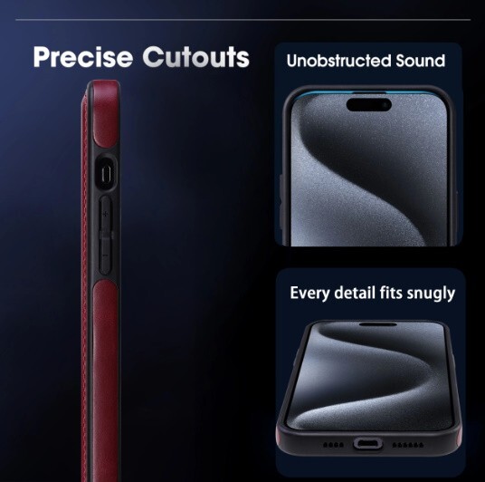 iPhone 13 ProMax 革製 レザー ケース カバー 磁気ホルダー 高級PU ワイヤレス充電 耐衝撃性 iPhone 13 Pro iPhone 13_画像6