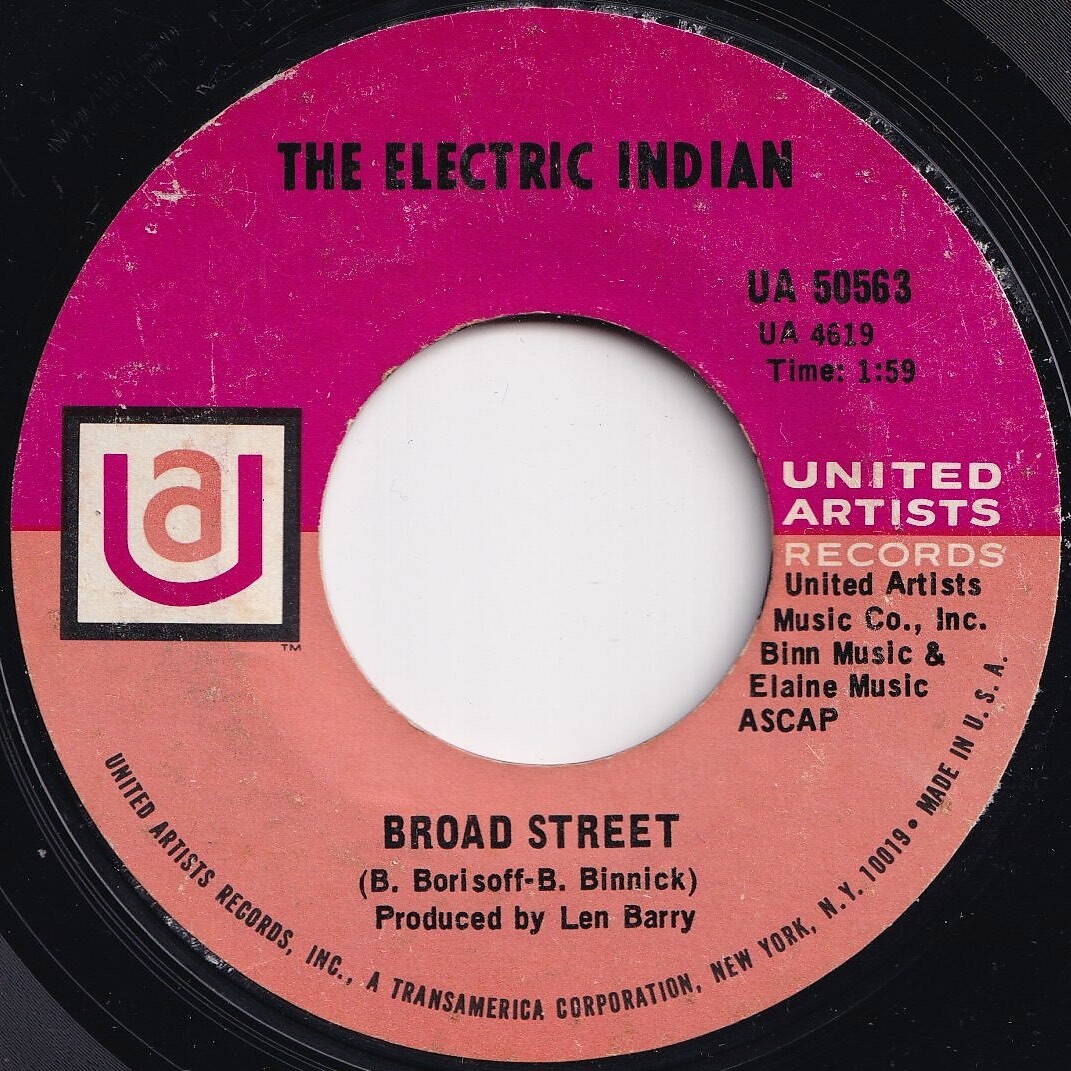 Electric Indian Keem-O-Sabe / Broad Street United Artists US UA 50563 206683 SOUL FUNK ソウル ファンク レコード 7インチ 45_画像2