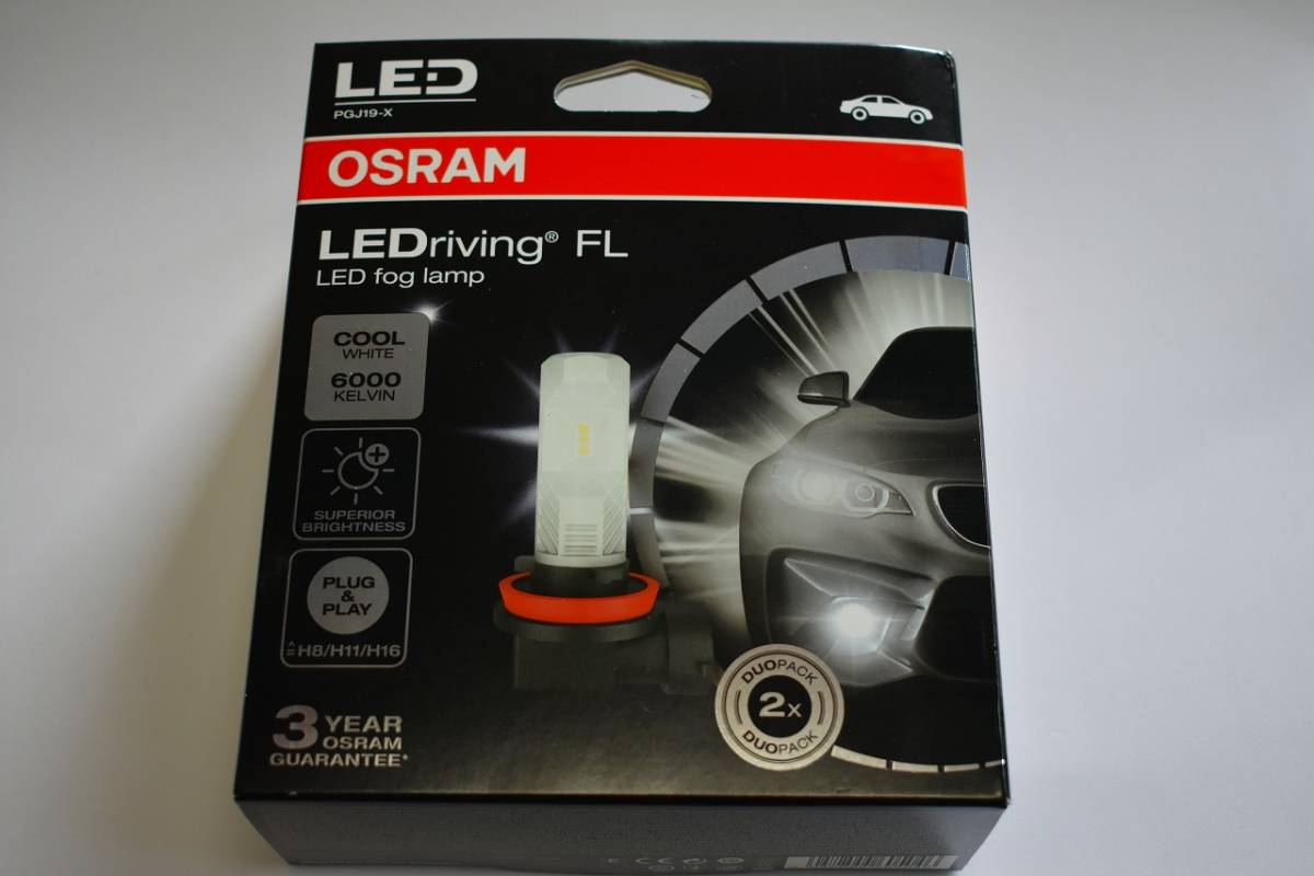 ☆【送料無料】OSRAM　LEDriving H8 H11 H16　6000K　2個セット　12V　PLUG＆PLAY　カプラーオン　オスラム　フォグランプ等　新品☆