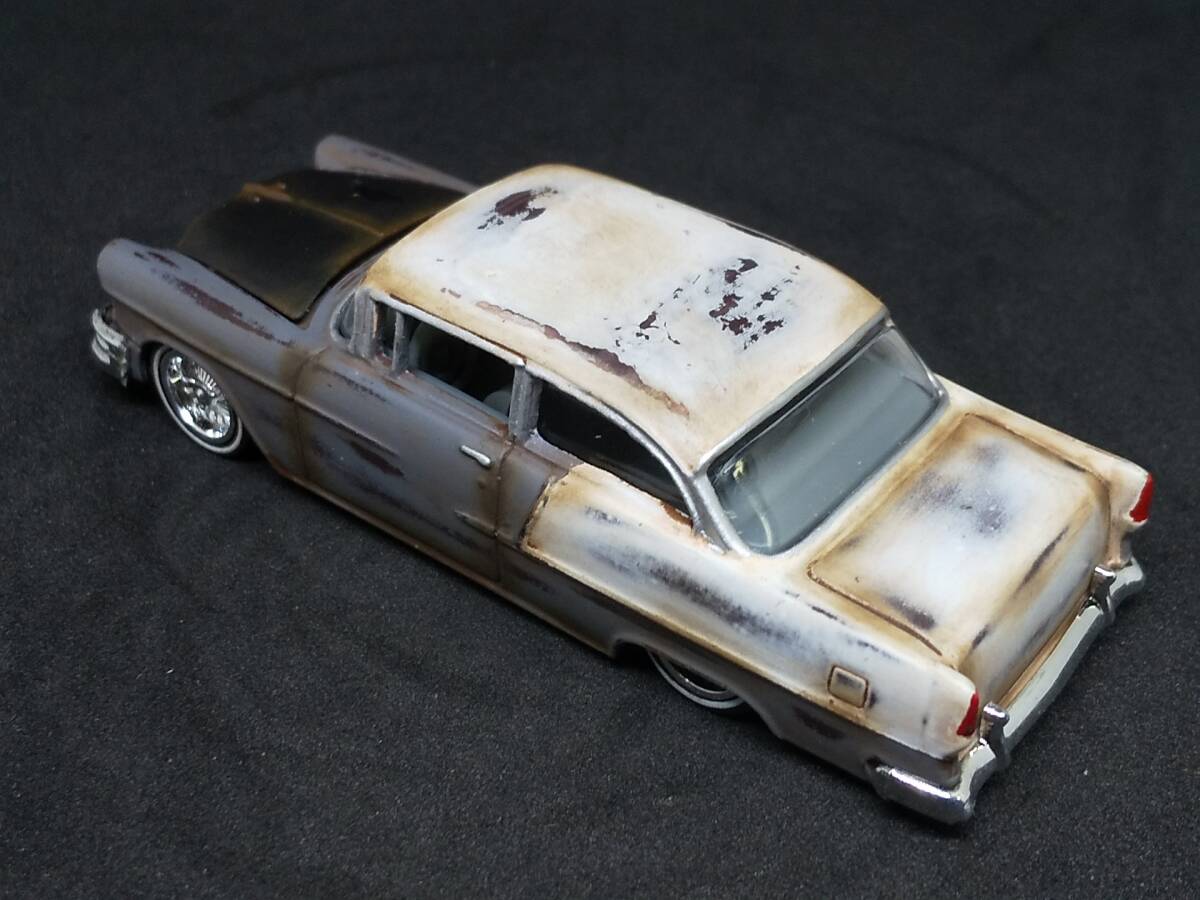 ★RC '55 Chevy Bel Air 改 リペイント 錆塗装 サビ シボレー ベルエア Ratrod lowrider Custom lowrider カスタム 改造★_画像8