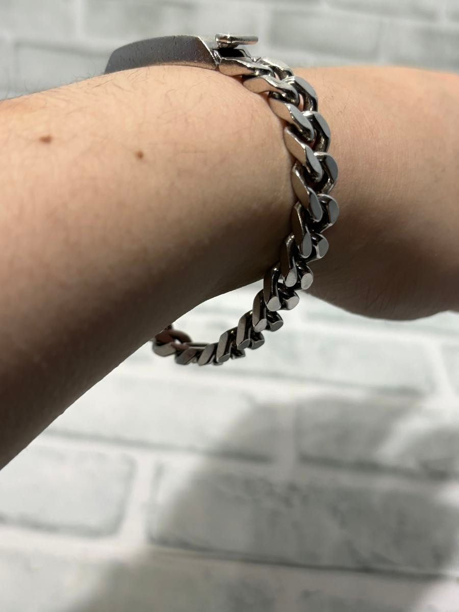 PRADA 925 ヘビー ロゴ 喜平チェーン ブレス 54g ラフシモンズ PRADA 925 ヘビー ロゴ 喜平チェーン ブレス 54g ラフシモンズ