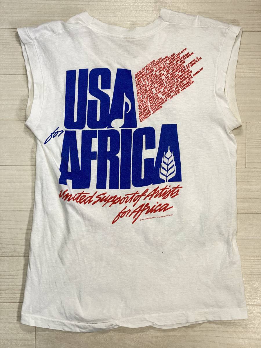 ウィ・アー・ザ・ワールド ノースリーブ Tシャツ / WE ARE THE WORLD USA FOR AFRICA sleeveless マイケルジャクソン ライオネルリッチー_画像1