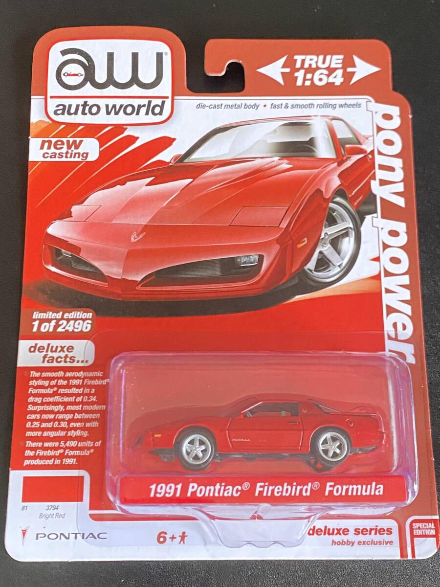 Autoworld 1991 Pontiac Firebird Formula オートワールド ポンティアック ファイヤーバード ホットウィール 84 2台セット アメ車 ミニカー_画像3