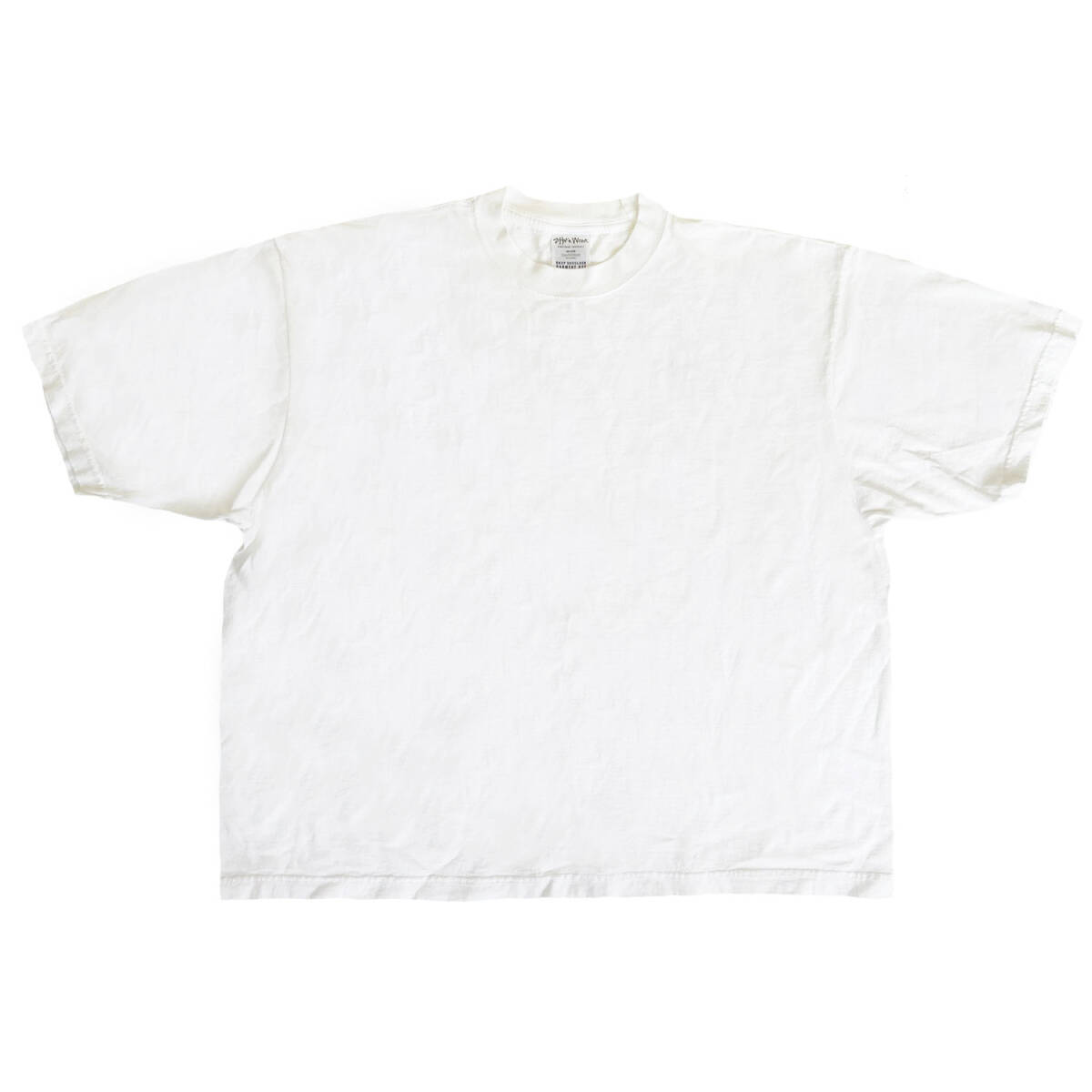 SHAKA WEAR シャカウエア ドロップショルダー Tシャツ　ホワイト　Mサイズ　7.5oz GARMENT DYE 半袖 ガーメントダイ_画像1