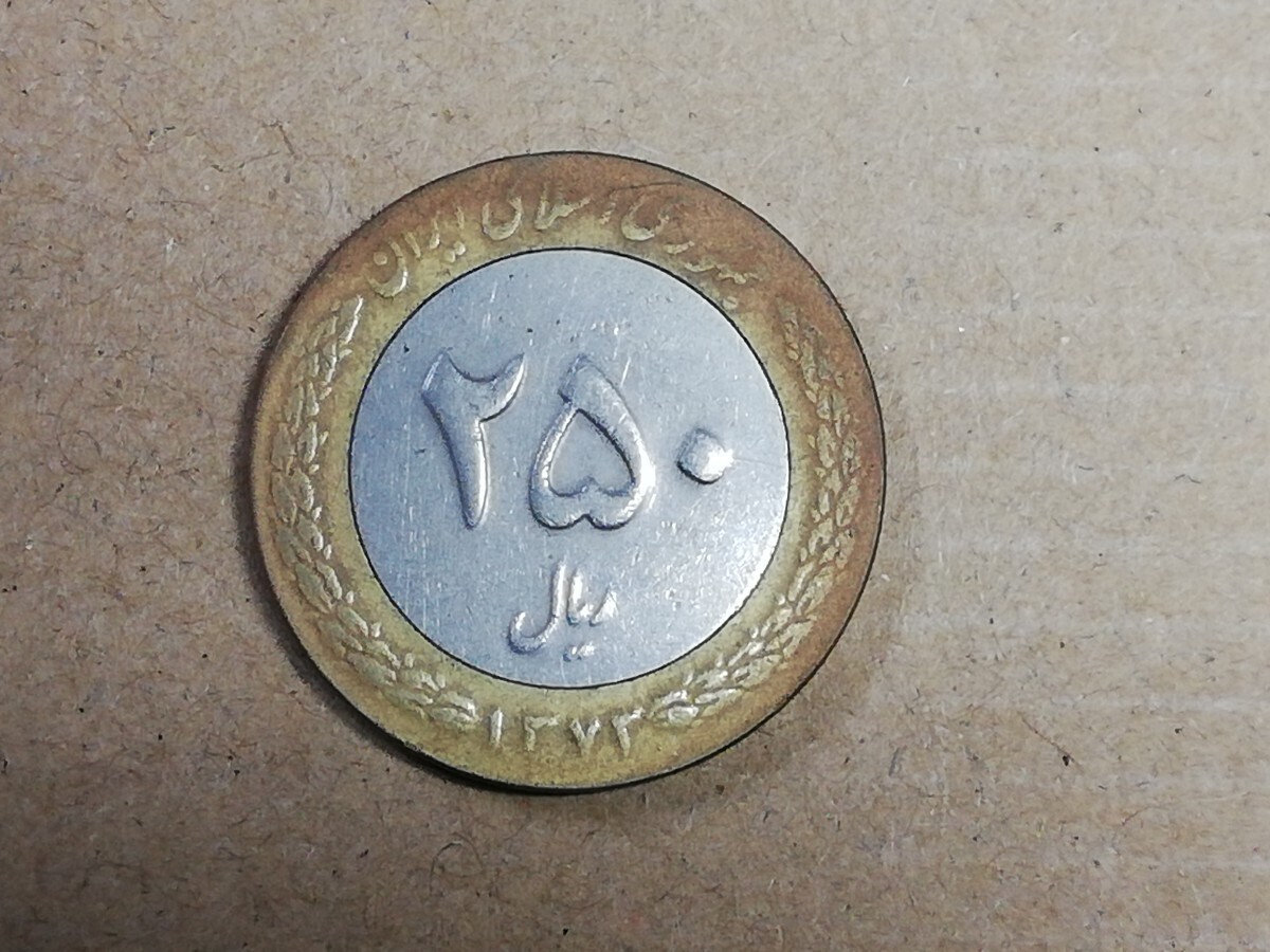 イラン 硬貨 250リアル コイン イスラム 中東 世界の貨幣_画像2