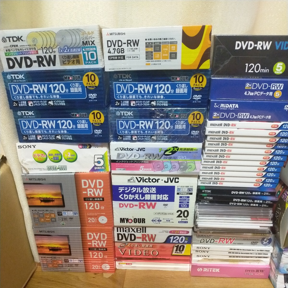 DVD-RW まとめ 大量 セット SONY maxell TDK Victor マクセル 超硬 MITSUBISHI 同梱不可 120サイズ RiDATA ソニー ビクターの画像2