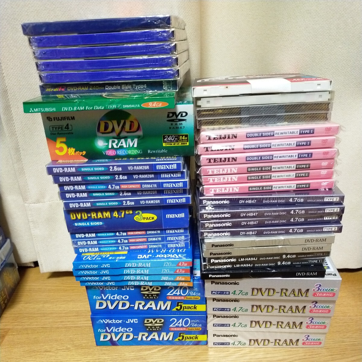 DVD-RAM 大量 セット まとめ Panasonic maxell TEIJIN TDK Victor リーダーメディアテクノ FINE 120サイズ 同梱不可 パナソニック マクセルの画像3