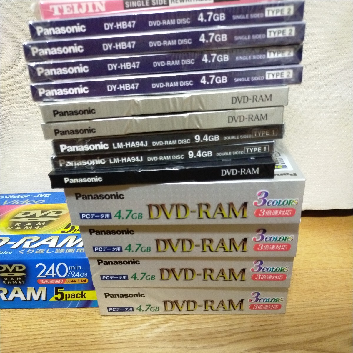 DVD-RAM large amount set summarize Panasonic maxell TEIJIN TDK Victor Leader media Techno FINE 120 size including in a package un- possible Panasonic mak cell 