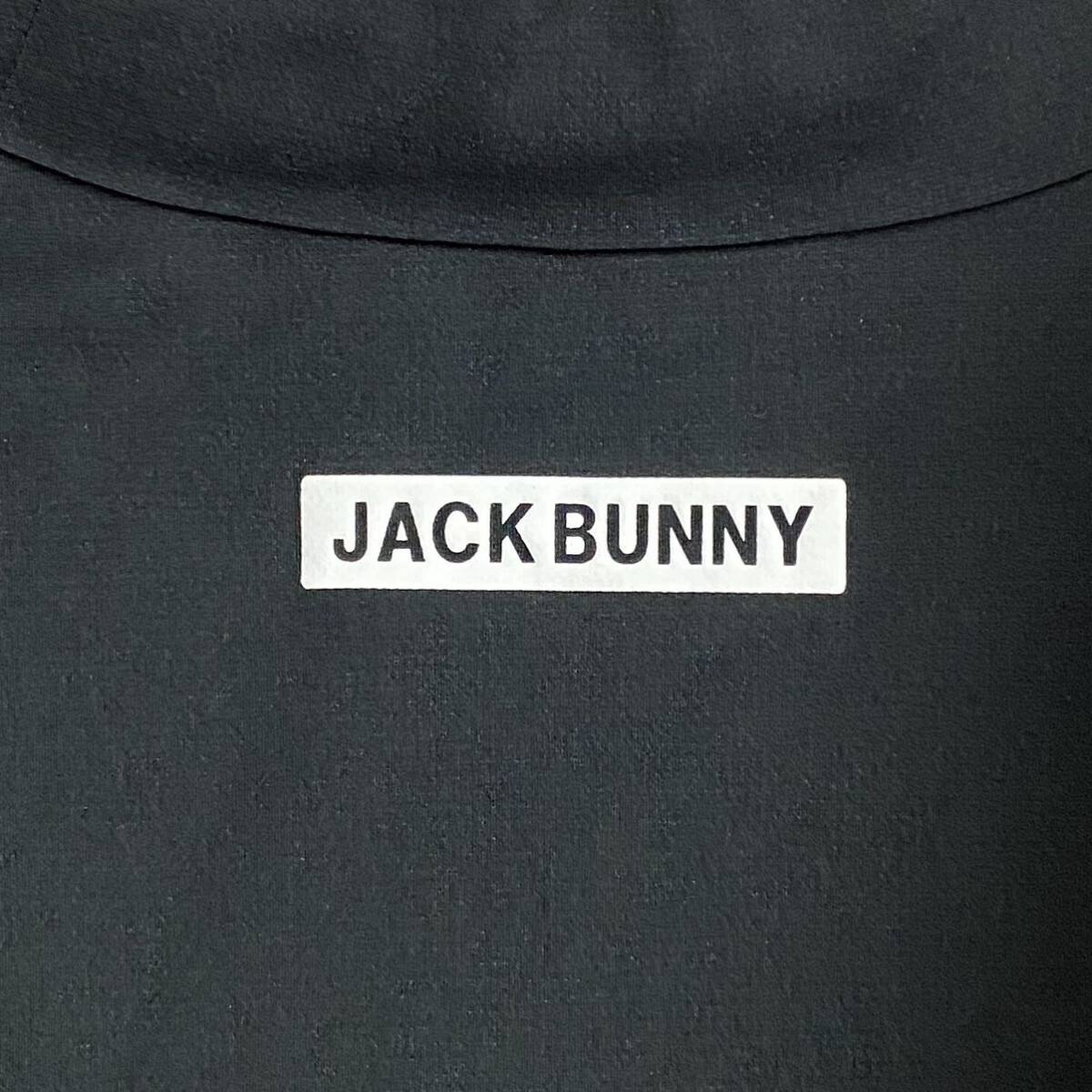 ジャックバニー メンズ ゴルフ 軽量・速乾 サライテック 縦ロゴ 半袖 モックネックシャツ Mサイズ4 ブラック 262-2267723 パーリーゲイツ_画像5