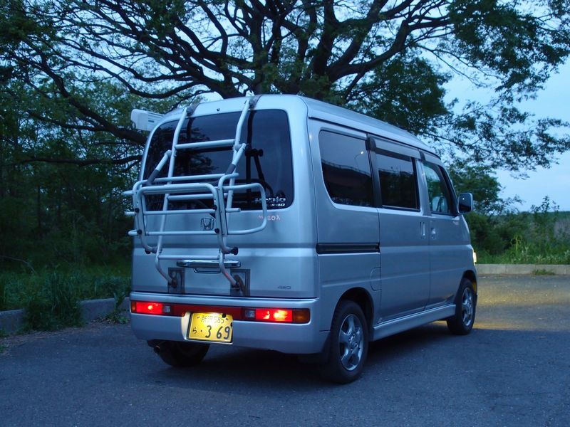  Vamos Hobio light camper *4WD turbo! this one pcs . anywhere comfortable sleeping area in the vehicle! white house made my box * vehicle inspection "shaken" attaching . riding, can return!
