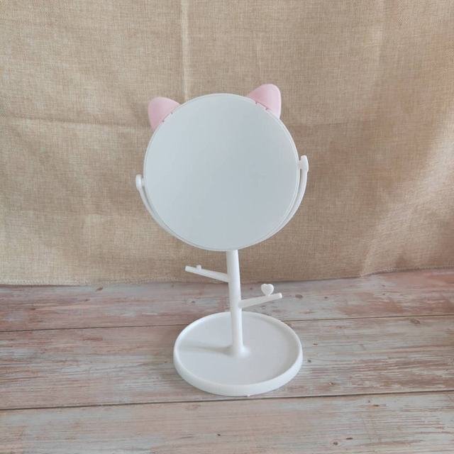 cat ear mirror mirror establish type accessory storage desk pretty cosmetics mirror white 