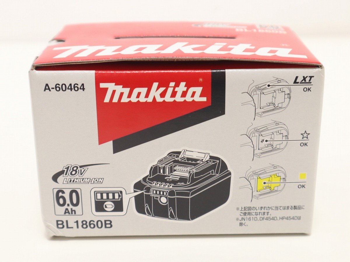 [1 jpy start ] new goods unopened makita Makita 18V BL1860B original battery 6.0Ah 1 piece 5-A006Z/1/060