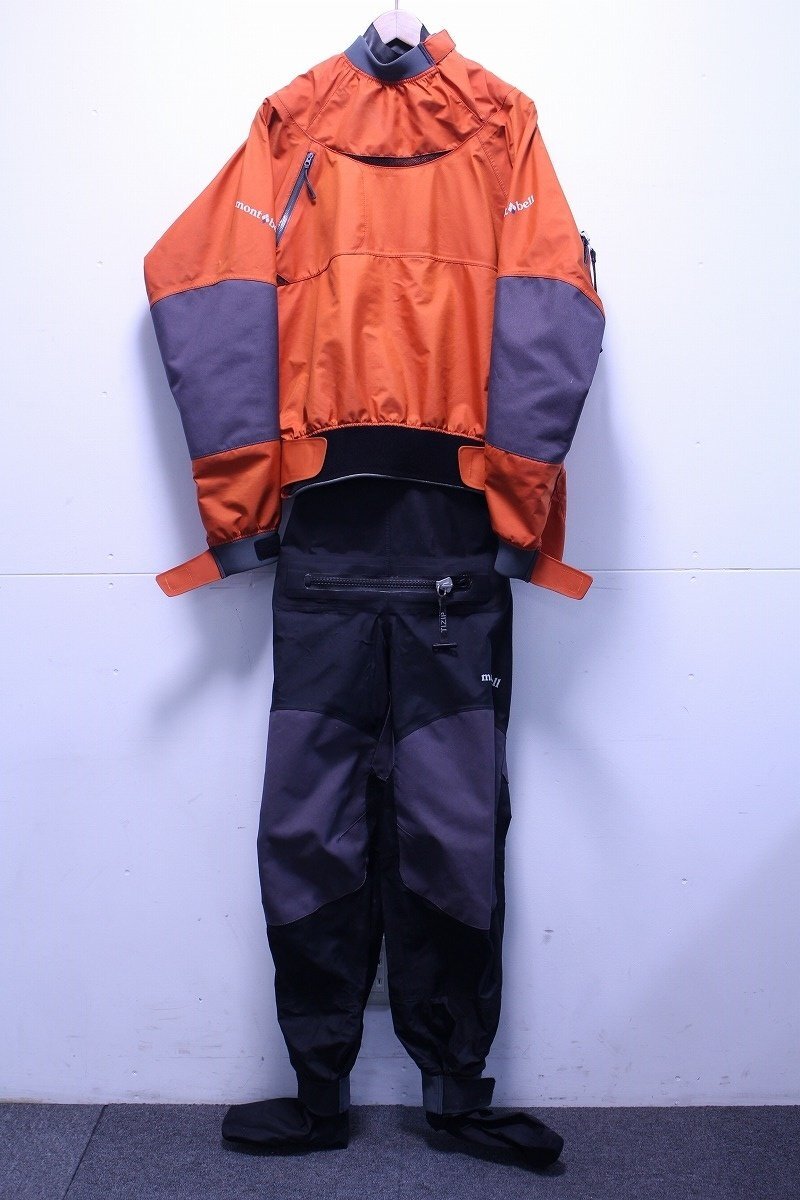 人気 ドライ スーパー モンベル mont-bell スーツ 5-M016X/1/160 1127362 サンセットオレンジ ドライスーツ