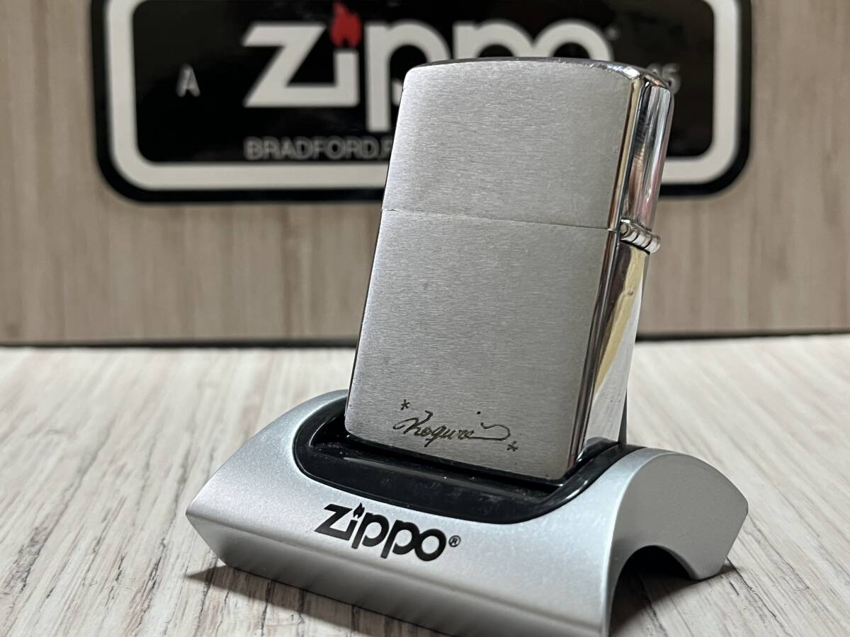  large amount exhibiting!![ rare ]1984 year made Zippo limitation \'zippo mark\' 80\'s ZIPPO/ autograph stamp writing brush chronicle body embossment Vintage Zippo - smoking .