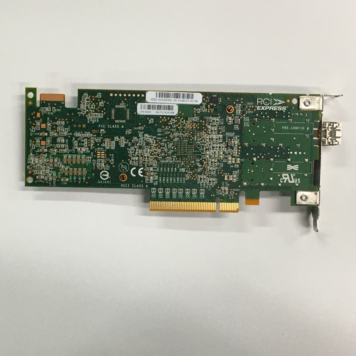 [ immediate payment ]FUJITSU Emulex LPE16000 FC Controller 16Gb/s 1ch +Avago light transceiver attaching low professional specification [ used parts / present condition goods ] (SV-F-355)