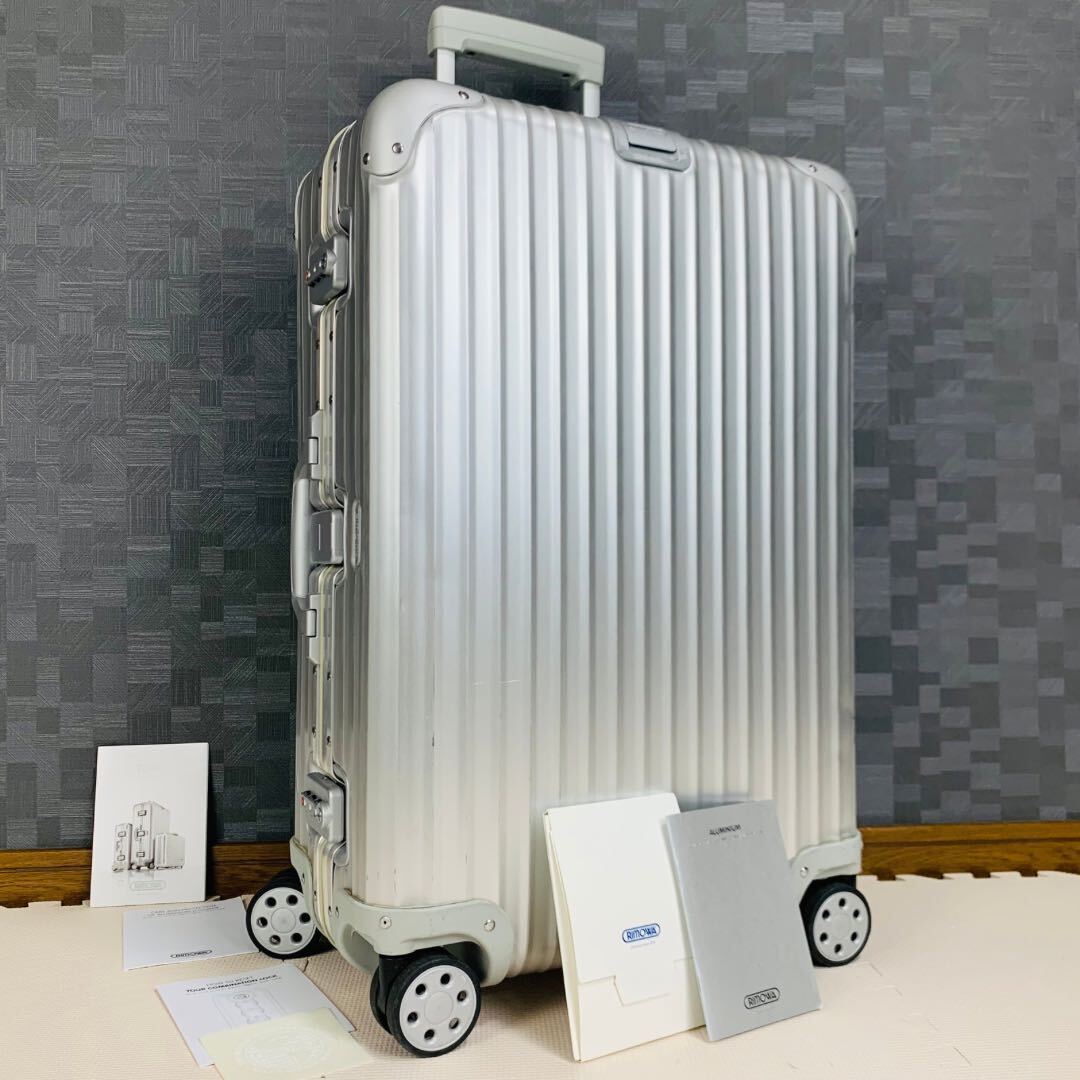 【廃盤】RIMOWA リモワ TOPAS トパーズ 64L 4輪 マルチホイール TSAロック チェックインM オリジナル アルミ スーツケース キャリーバッグ