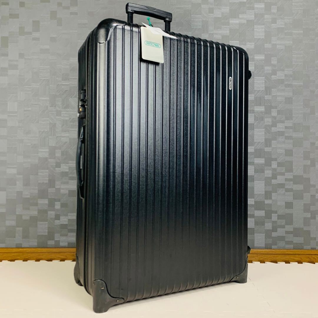 【美品】RIMOWA リモワ SALSA サルサ 最大容量 104L 2輪 TSAロック マットブラック 艶消し黒色 トランク XL スーツケース キャリーバッグ_画像1