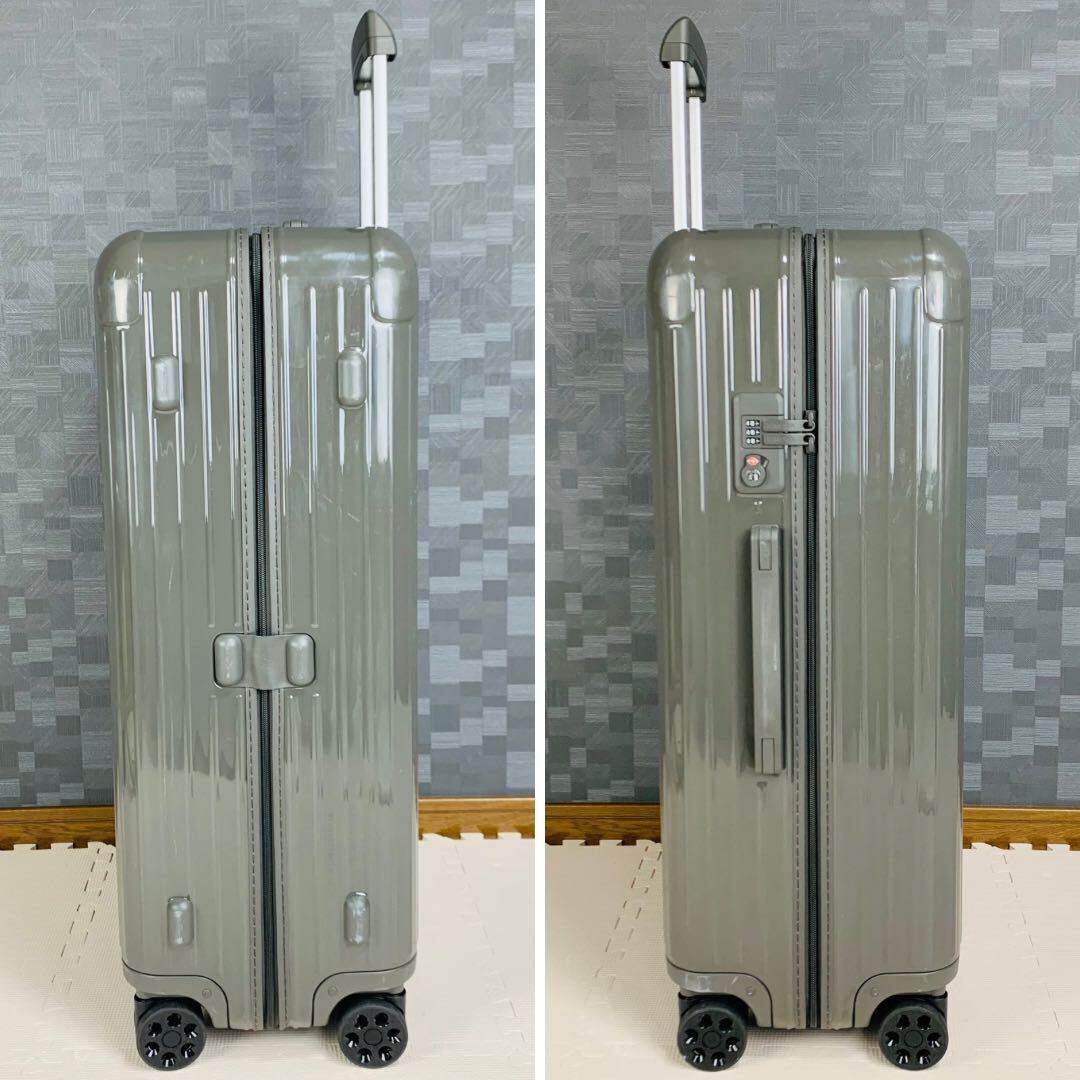 【現行】RIMOWA リモワ ESSENTIAL エッセンシャル Check-IN チェックイン L 85L 4輪 TSAロック スチールグロス グレー系 キャリーケース_画像3