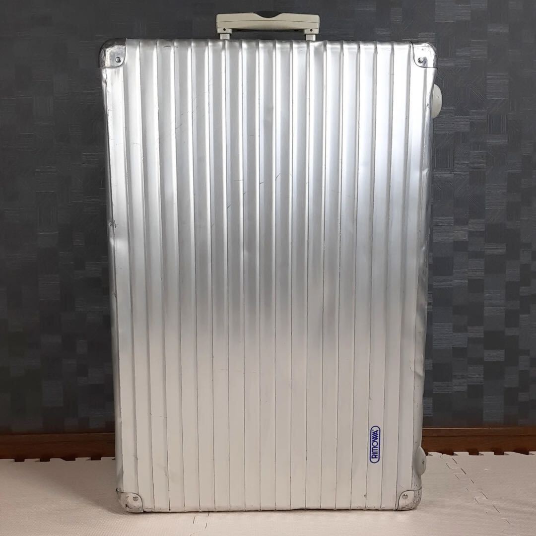 【廃盤】青ロゴ RIMOWA リモワ CLASSIC FLIGHT クラシックフライト 82L 2輪 シルバー チェックインL アルミ スーツケース キャリーバッグ