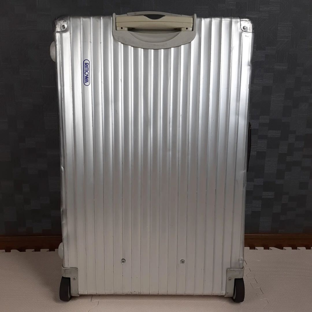 【廃盤】青ロゴ RIMOWA リモワ CLASSIC FLIGHT クラシックフライト 82L 2輪 シルバー チェックインL アルミ スーツケース キャリーバッグ