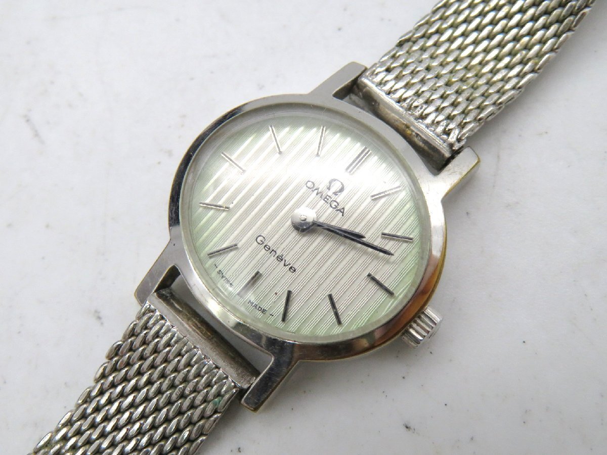 1円◆稼働◆ オメガ ジュネーブ シルバー 手巻き レディース 腕時計 M46302の画像1