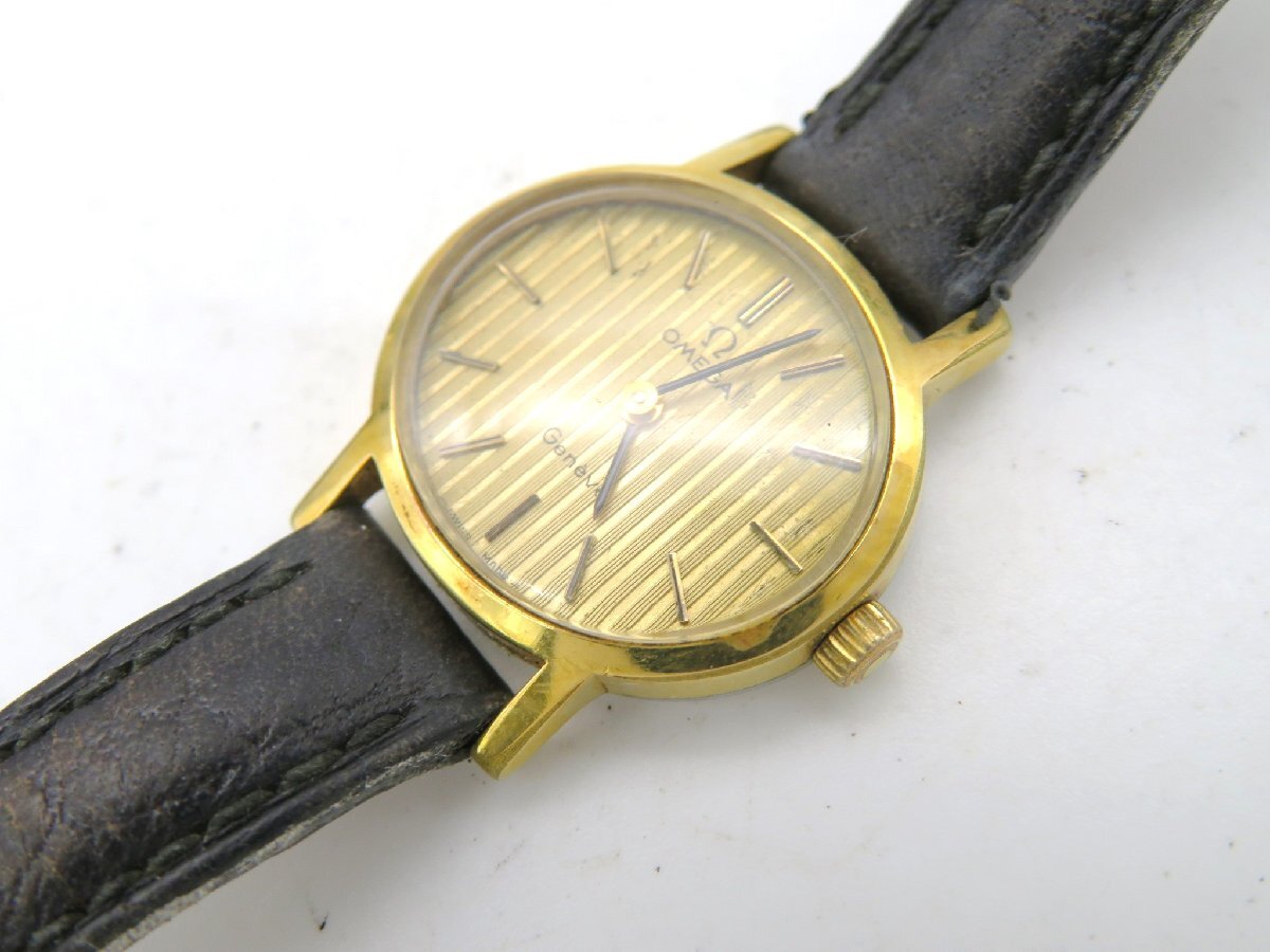 1円◆稼働◆ オメガ ジュネーブ ゴールド 手巻き レディース 腕時計 M42503の画像1