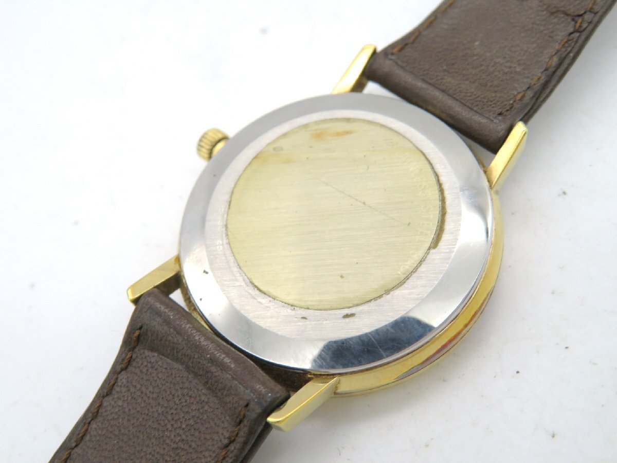 1円◆稼働◆ ロンジン ゴールド 手巻き ユニセックス 腕時計 M43602の画像3