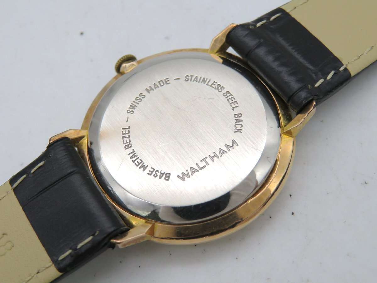 1円◆稼働◆ ウォルサム ゴールド 手巻き ユニセックス 腕時計 M44808の画像3