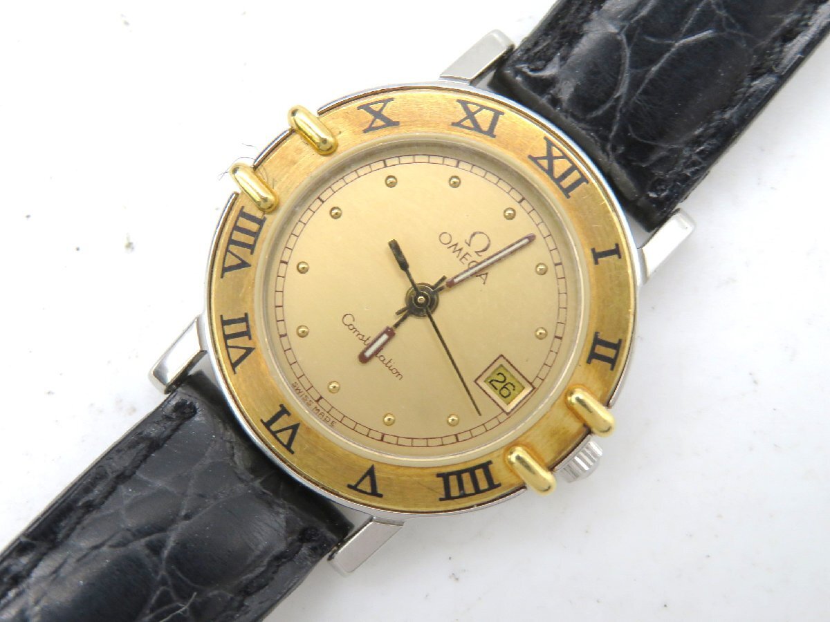 1円◆稼働◆ オメガ コンステレーション ゴールド クオーツ レディース 腕時計 M46003の画像1
