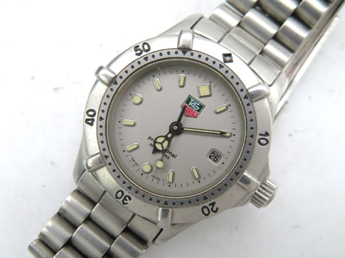 1 jpy * operation * TAG Heuer Professional silver quarts lady's wristwatch M46205