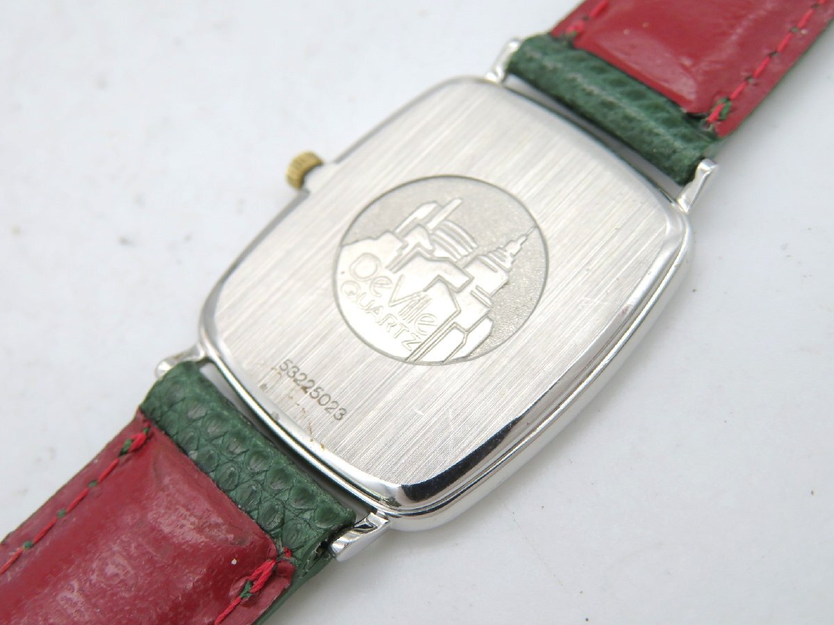 1円◆稼働◆ オメガ デビル シルバー クオーツ レディース 腕時計 M45204の画像3