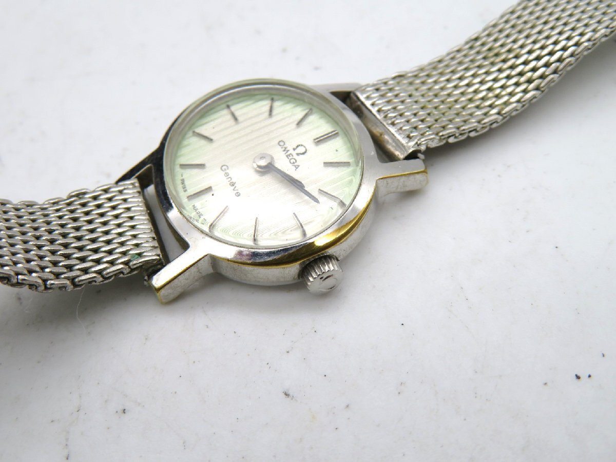 1円◆稼働◆ オメガ ジュネーブ シルバー 手巻き レディース 腕時計 M46302の画像2