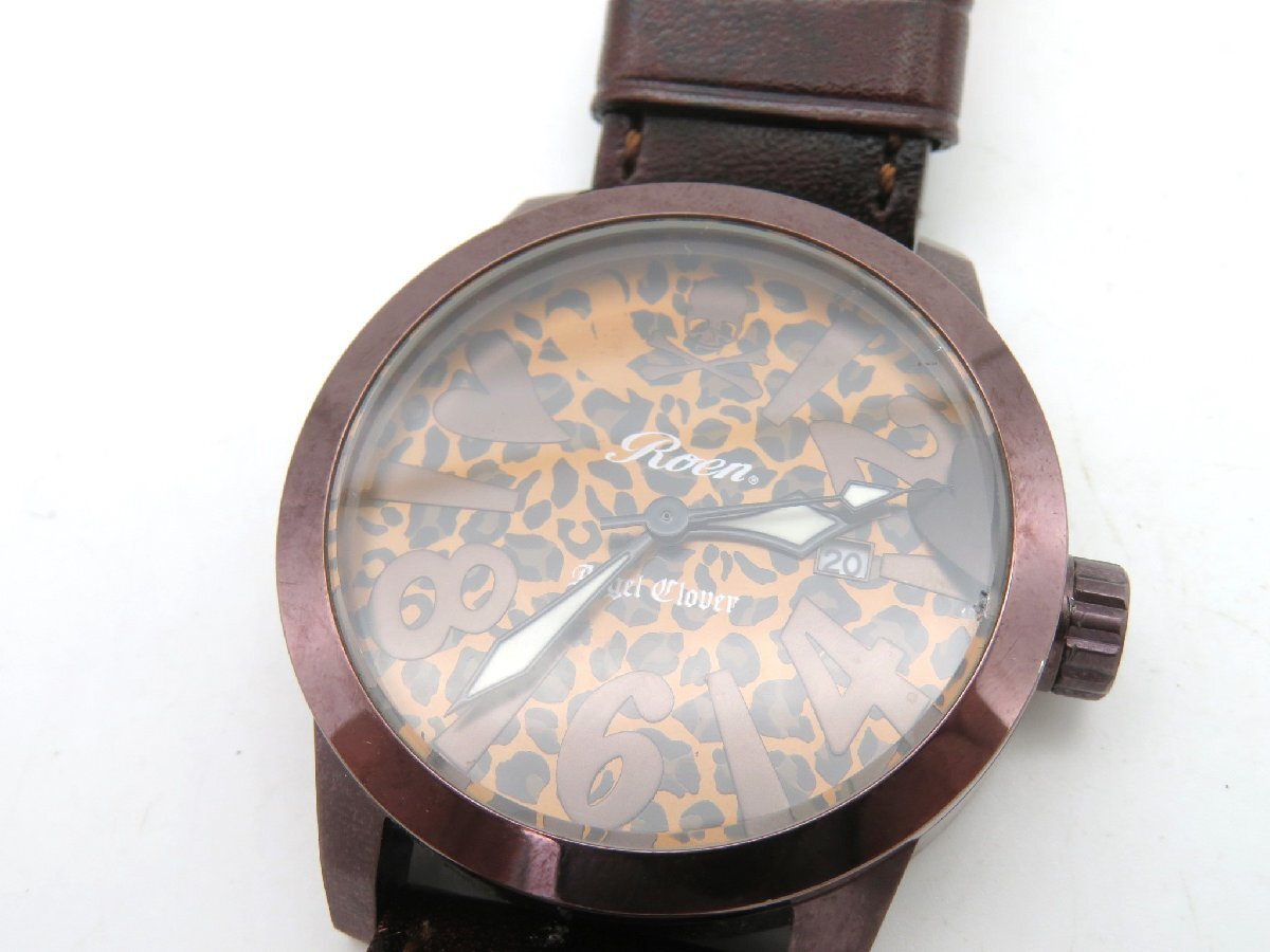 1 иен * работа * ROEN Angel clover Leopard кварц мужские наручные часы N06902