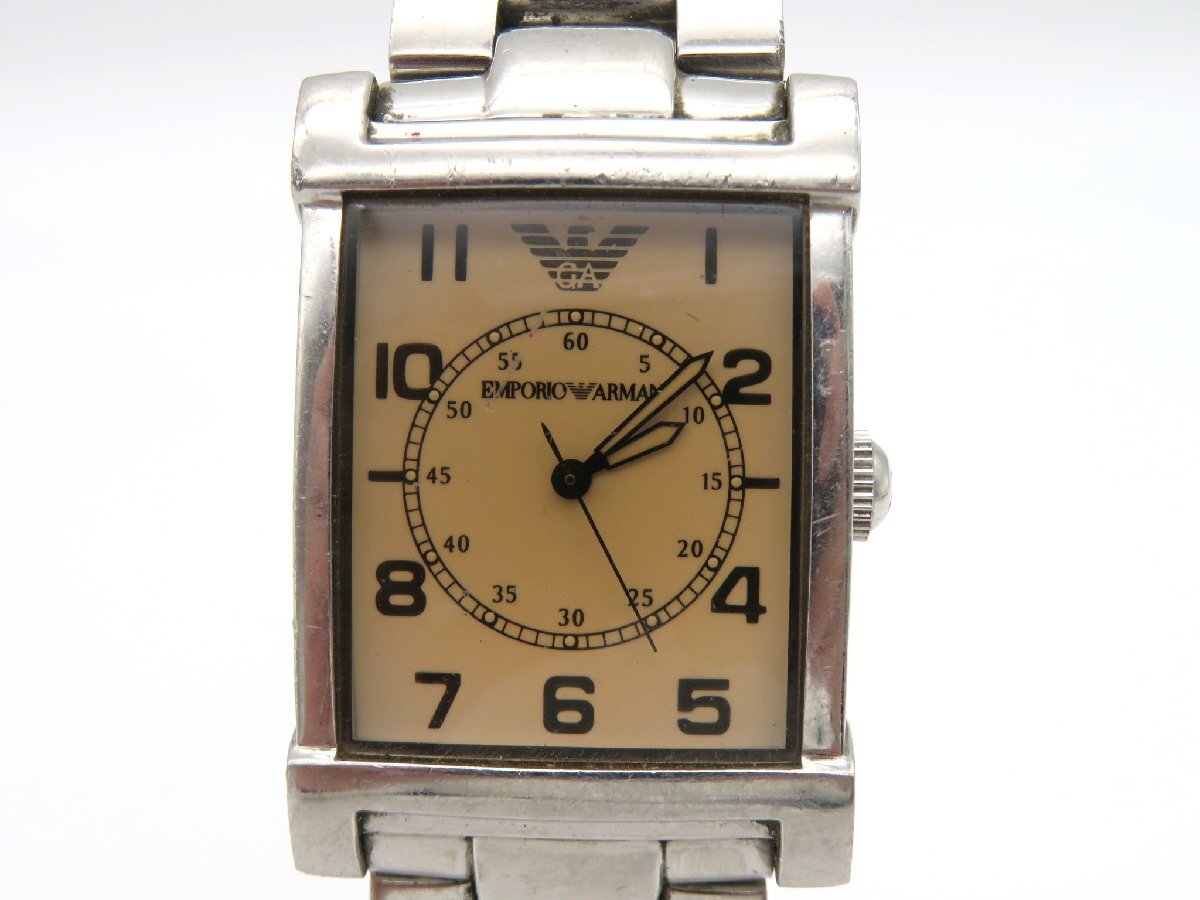 1 иен * работа * Armani серебряный кварц женские наручные часы N05901