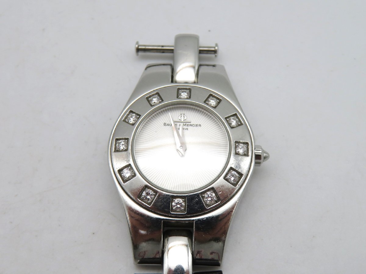 1 jpy * operation * Baum &merushe silver quarts lady's wristwatch N13104
