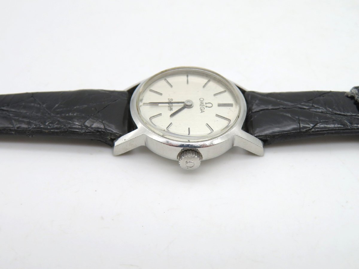 1円◆稼働◆ オメガ デヴィル シルバー 手巻き レディース 腕時計 M97605_画像3