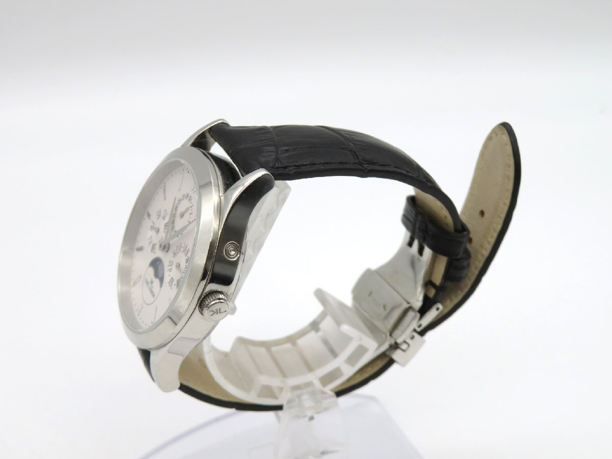 1円◆稼働◆ カールレイモン ホワイト クオーツ メンズ 腕時計 N11301_画像3