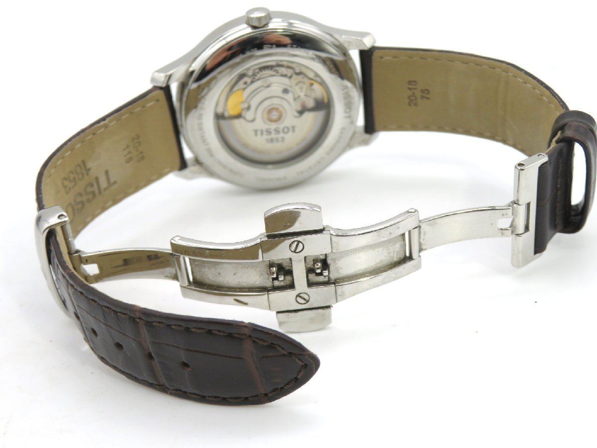 1 иен * работа * Tissot T063.428.16.038.00 тигр tishon серебряный самозаводящиеся часы мужские наручные часы O702