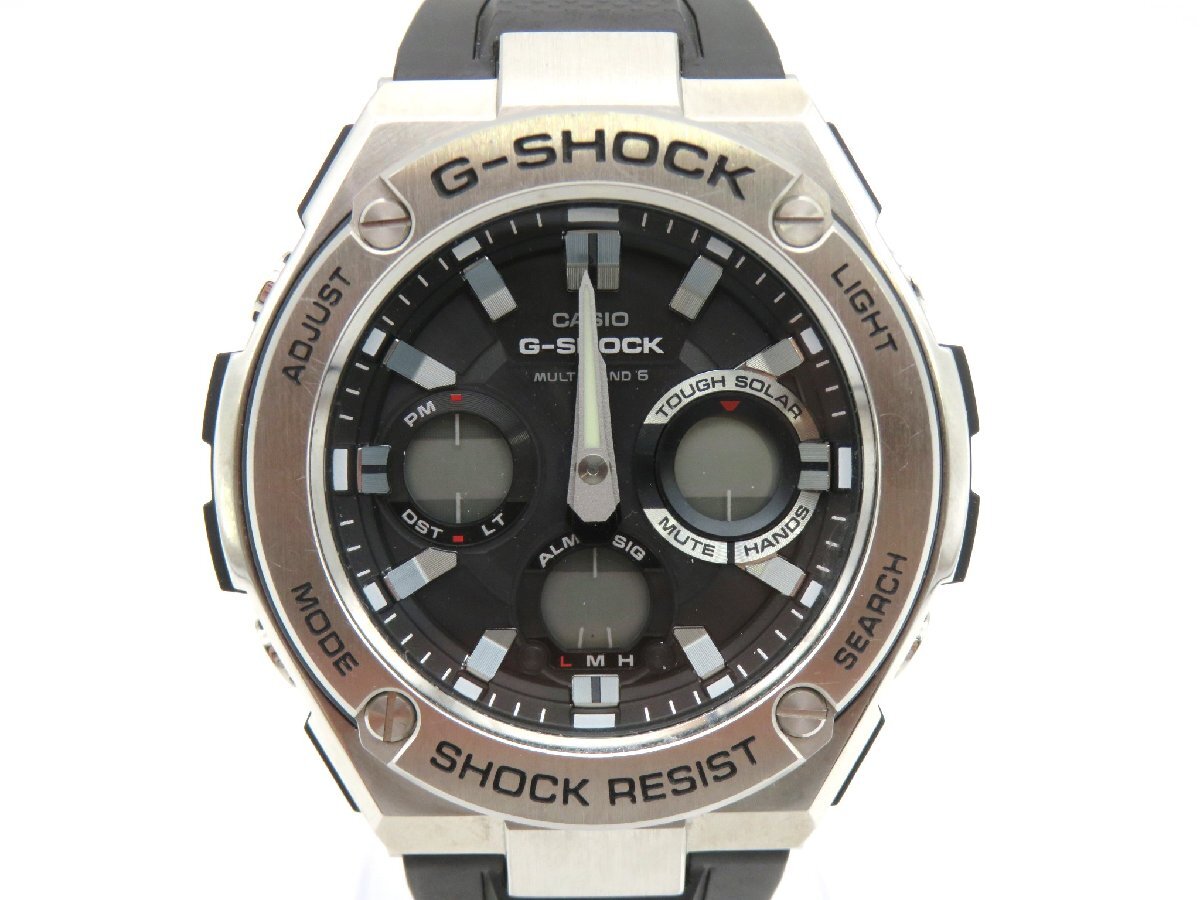 1円◆稼働◆ カシオ GST-W110 G?SＨＯCＫ グレー ソーラー メンズ 腕時計 N11902_画像2