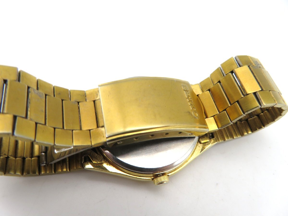 1円◆稼働◆ セイコー クロノス ゴールド クオーツ ユニセックス 腕時計 M97308_画像5