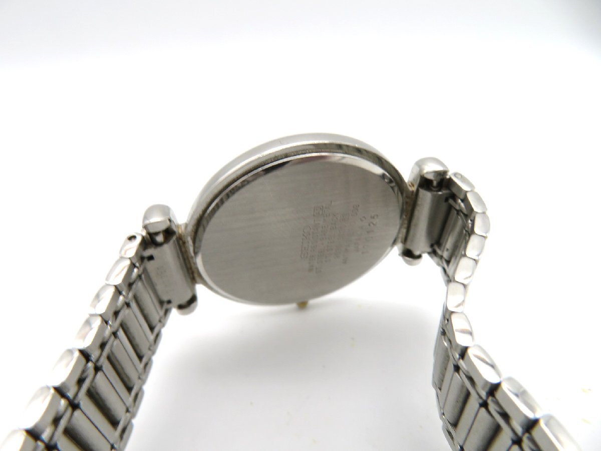 1円◆稼働◆ セイコー ドルチェ ホワイト クオーツ ユニセックス 腕時計 M97305_画像4