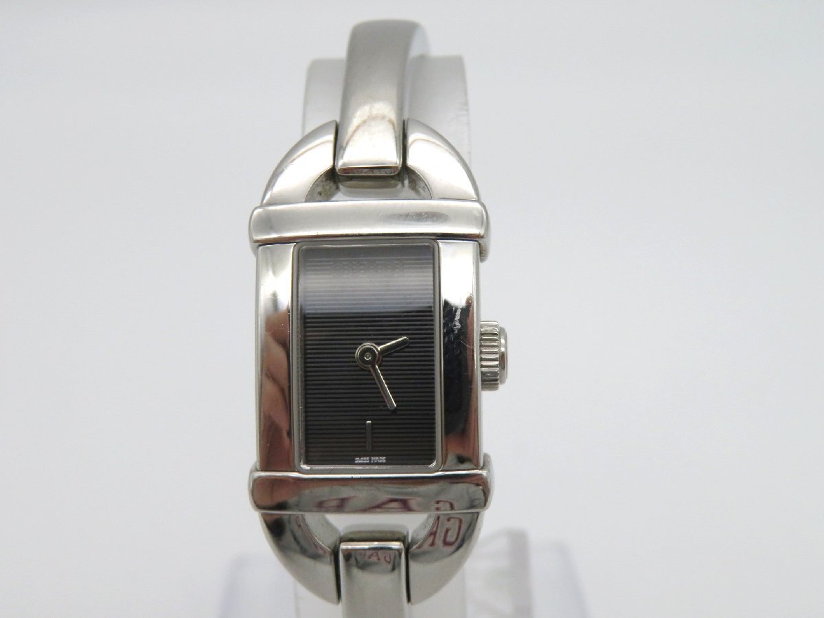 1円◆稼働◆ グッチ 6800L 黒 クオーツ レディース 腕時計 Ｎ13804_画像2