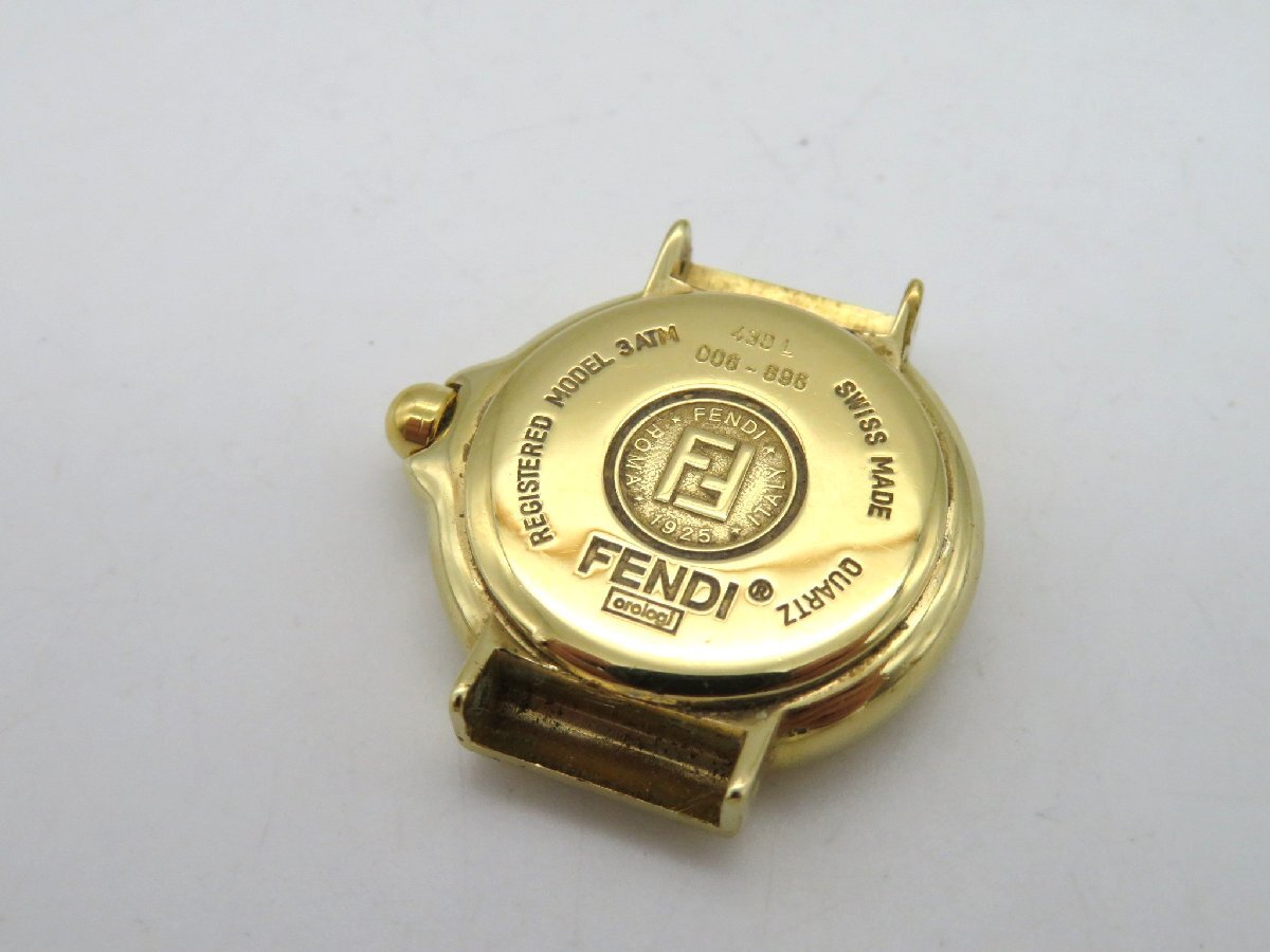 1 иен # Junk # Fendi 430L ракушка серебряный кварц женские наручные часы N00908