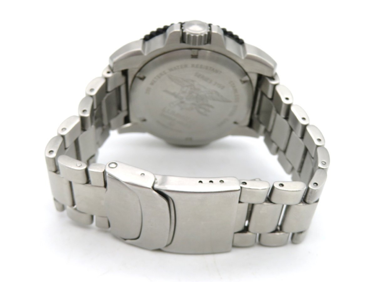 1円◆稼働◆ ルミノックス 黒 クオーツ メンズ 腕時計 コマ N13706_画像4