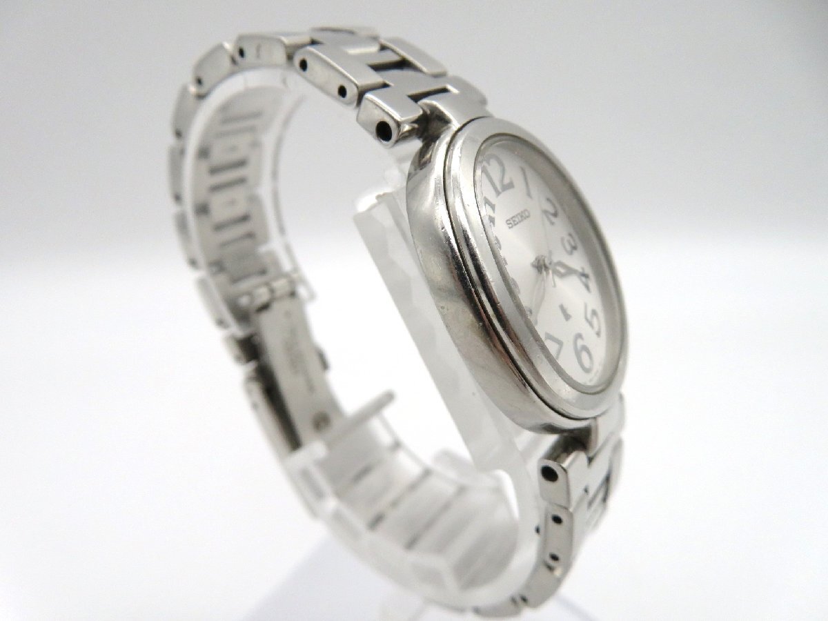 1円◆稼働◆ セイコー シルバー クオーツ レディース 腕時計 M97307_画像3