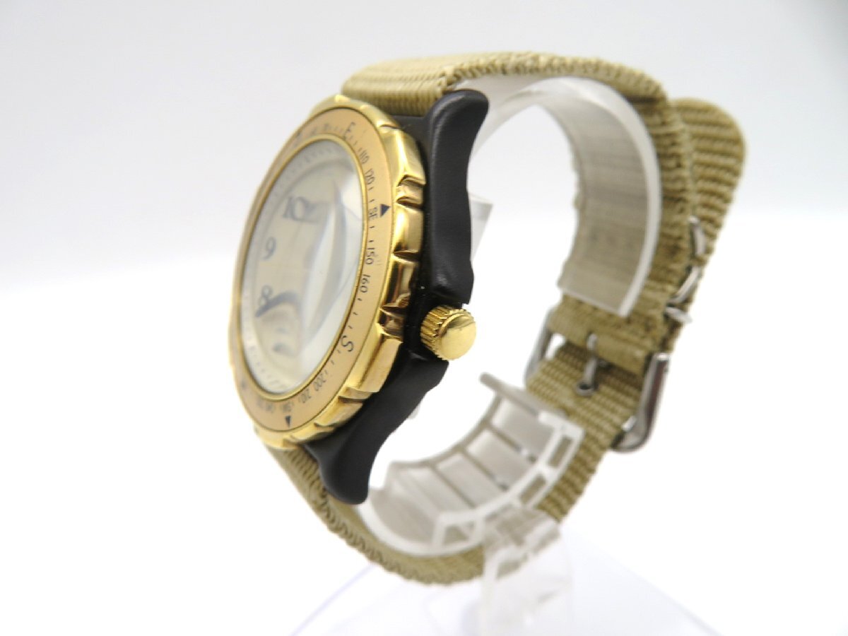 1円◆稼働◆ タイメックス クリーム クオーツ メンズ 腕時計 M97205_画像2