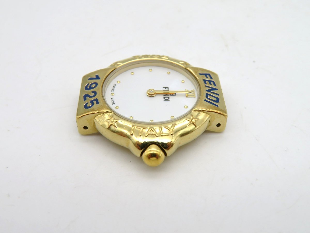 1 иен # Junk # Fendi 430L ракушка серебряный кварц женские наручные часы N00908