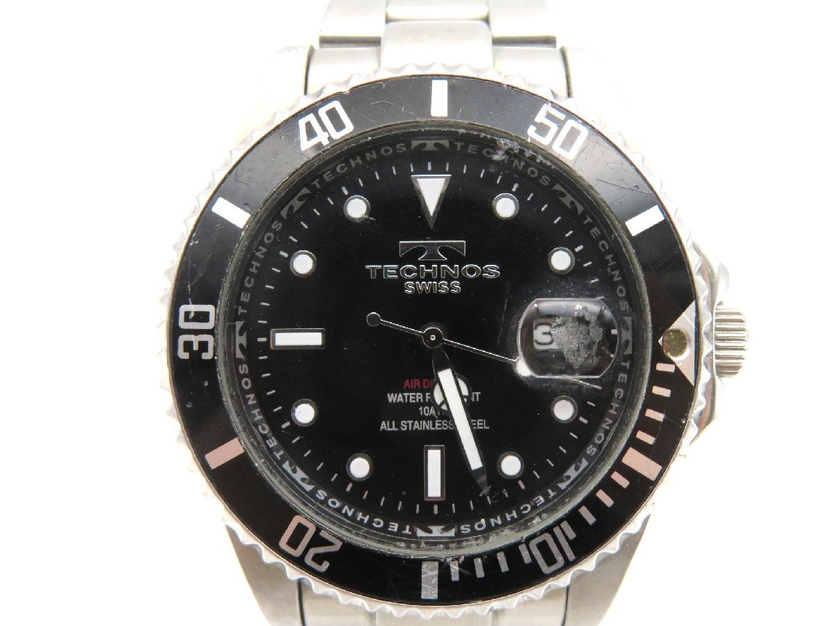 1 иен * работа * Tecnos TAM629 черный кварц женские наручные часы M90303