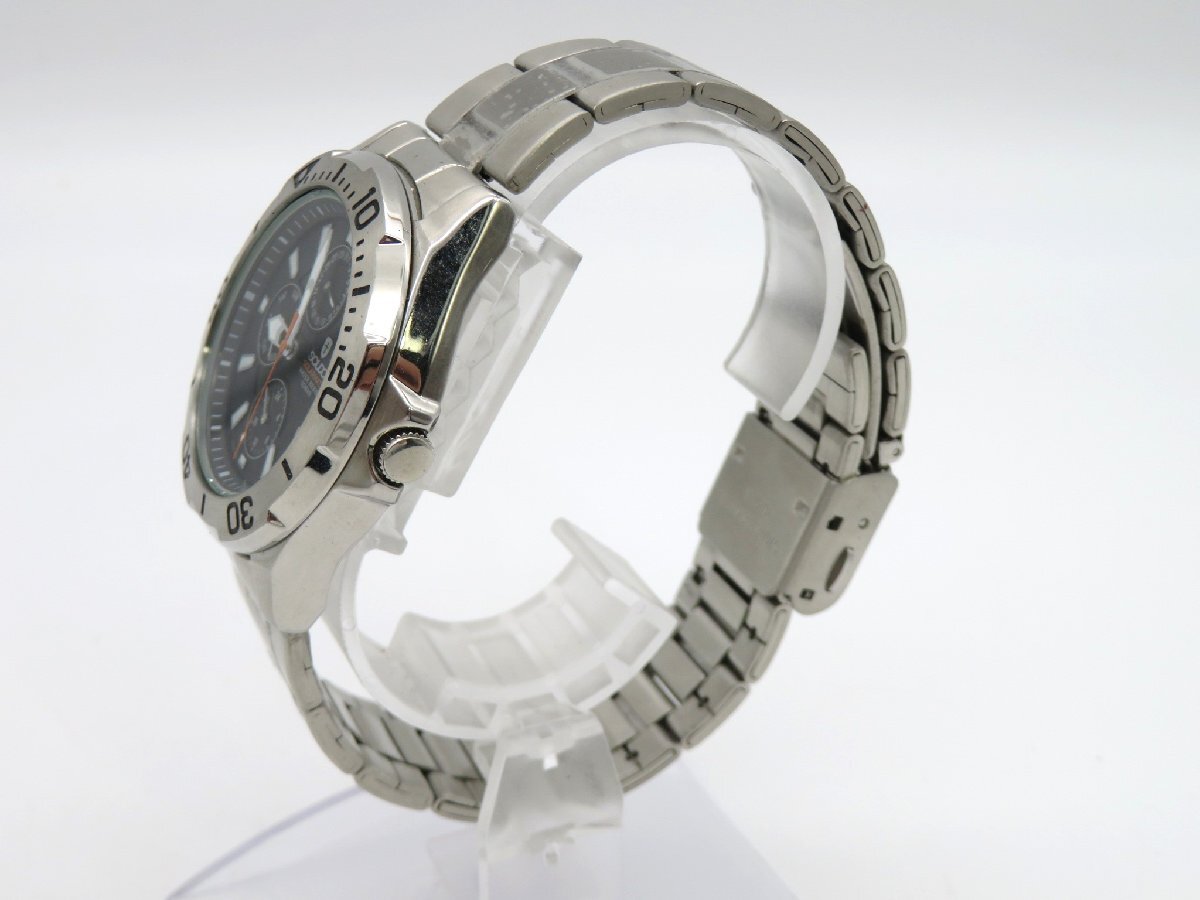 1円◆稼働◆ SCUDO 8T37 シルバー ソーラー メンズ 腕時計 N05904_画像3